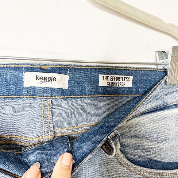 Kensie Distressed The Effortless Skinny Crop Size 8/29 - Picture 6 of 7